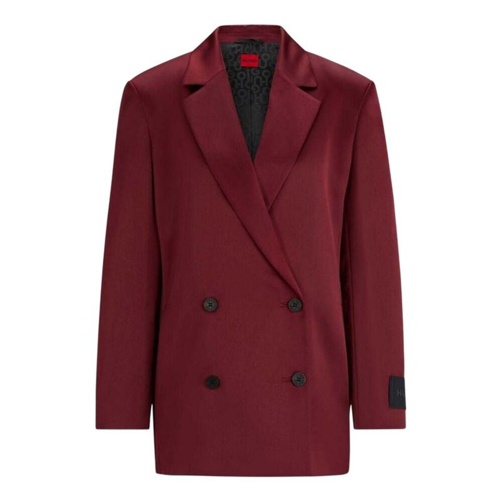 Hugo Womens/Ladies Aboma Double-Breasted Regular Blazer / Dark Red